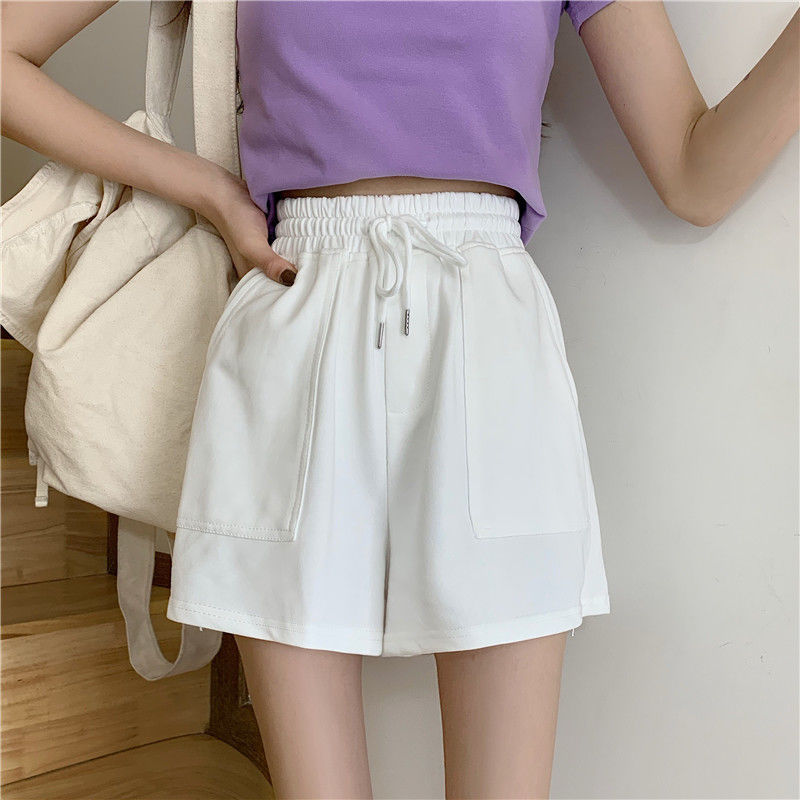 quần ngắn dành cho nữ Lưng Cao Ống Rộng Thời Trang Hàn Quốc