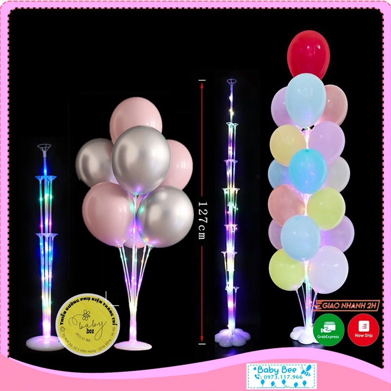 Trụ Bóng Bay Kèm Đèn Cao 70/127 CM