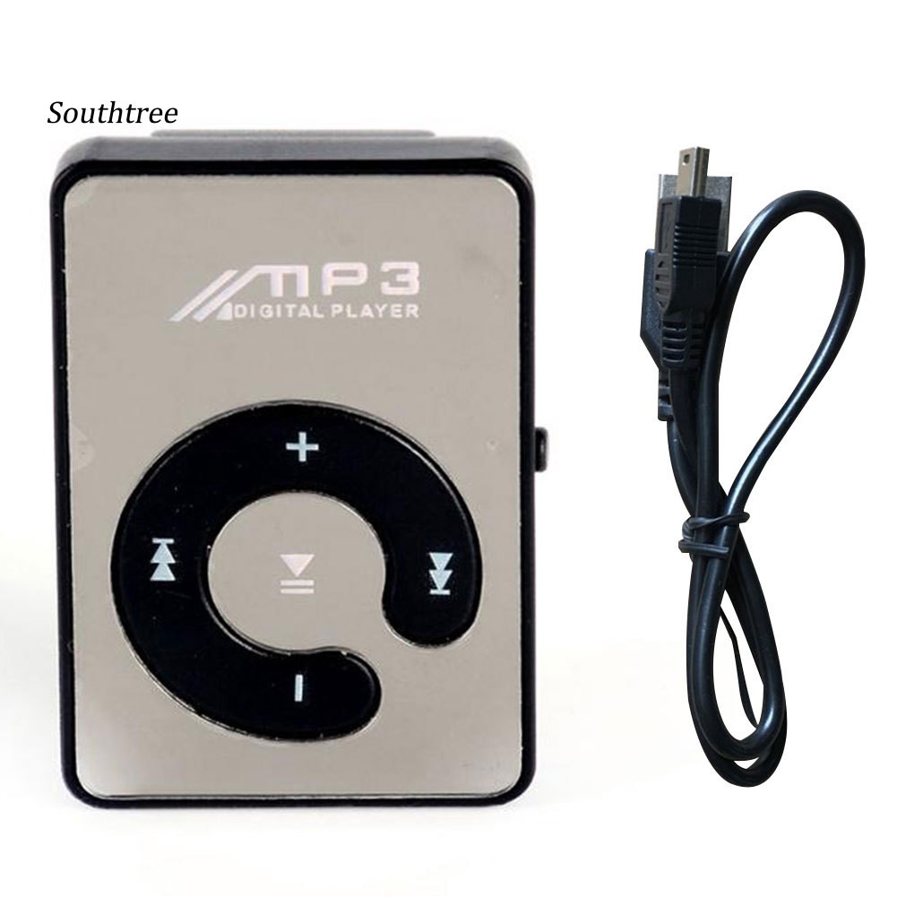 Máy nghe nhạc MP3 mini với thiết kế bề mặt tráng gương hỗ trợ thẻ nhớ Micro SD TF dùng làm quà tặng