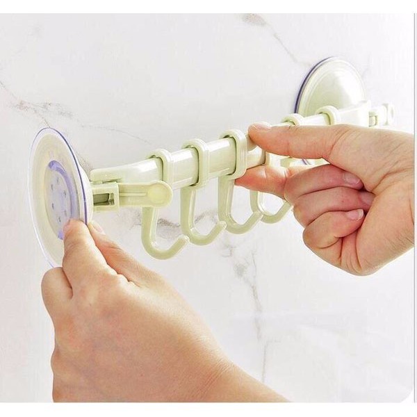 ❌GIÁ SỈ❌Thanh treo 6 móc đa năng hút chân không 1303