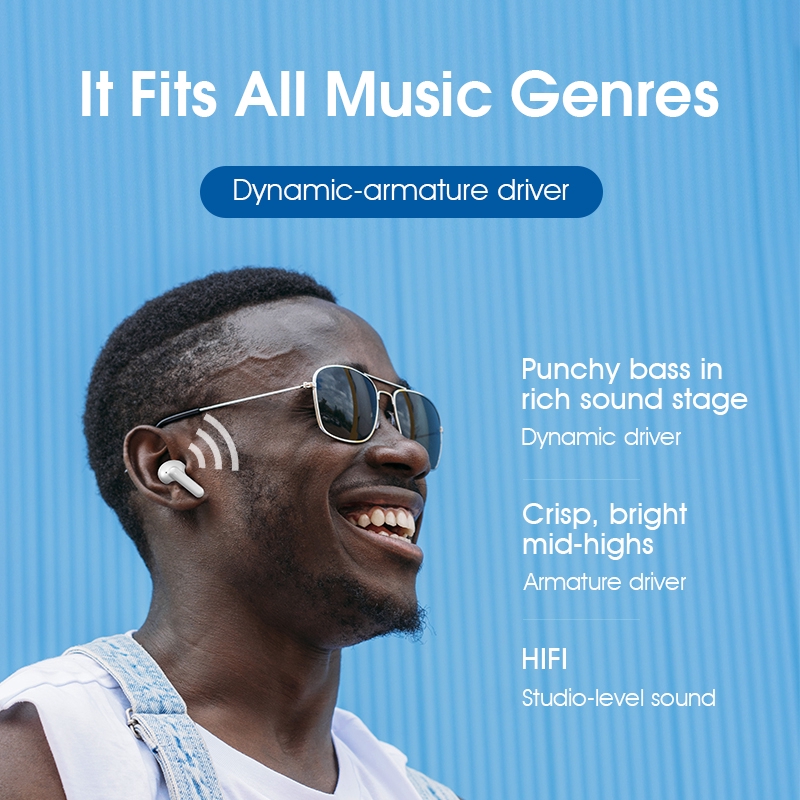 QCY T11 Bluetooth TWS Wireless Earphone with Mics Noise Isolation Quick Charge | BigBuy360 - bigbuy360.vn