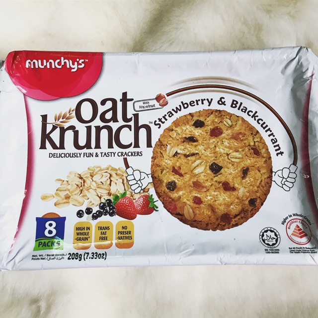 Bánh Ăn Kiêng Yến Mạch Oat Krunch Munchy's 3 Vị Hộp 156G Và 208G