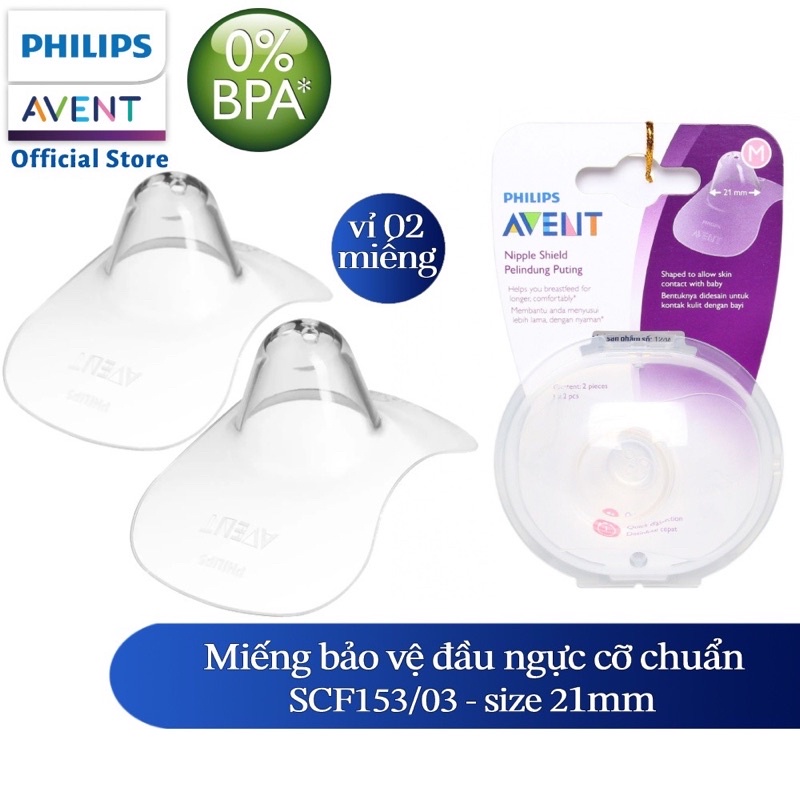 Núm trợ ty Philips Avent - Hộp 2 cái