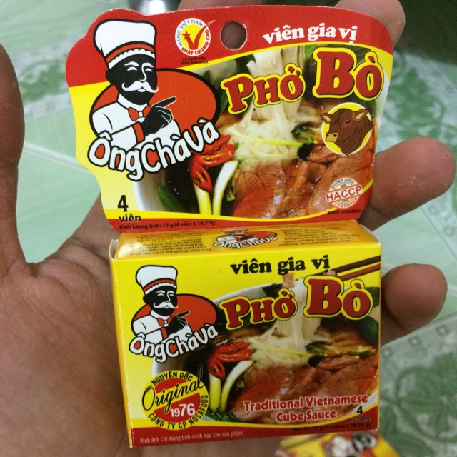 [75g][4Viên] Hộp Viện Gia Vị Phở Bò Hiệu Ông Chà Và