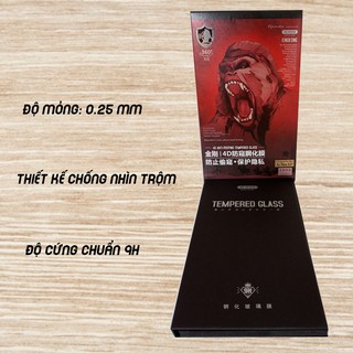 Miếng dán cường lực chống nhìn trộm Remax WK KingKong WTP-012 4D cho iPh XS Max XR 11 7P/8P 12 13 14