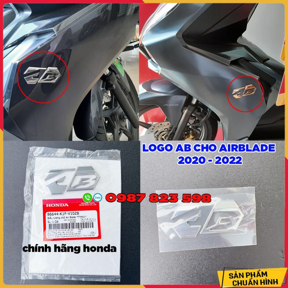 🏆 Logo Airblade AB 2020 2021 2022 2023 chính hãng Honda , Tem Chữ AB Dán Xe AB 125,150,160🏆