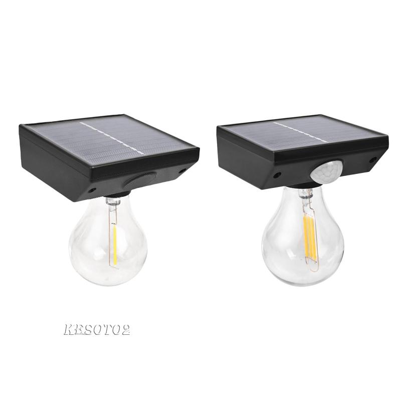Set 2 Bóng Đèn LED Sợi Vonfram Chống Nước Sử Dụng Năng Lượng Mặt Trời