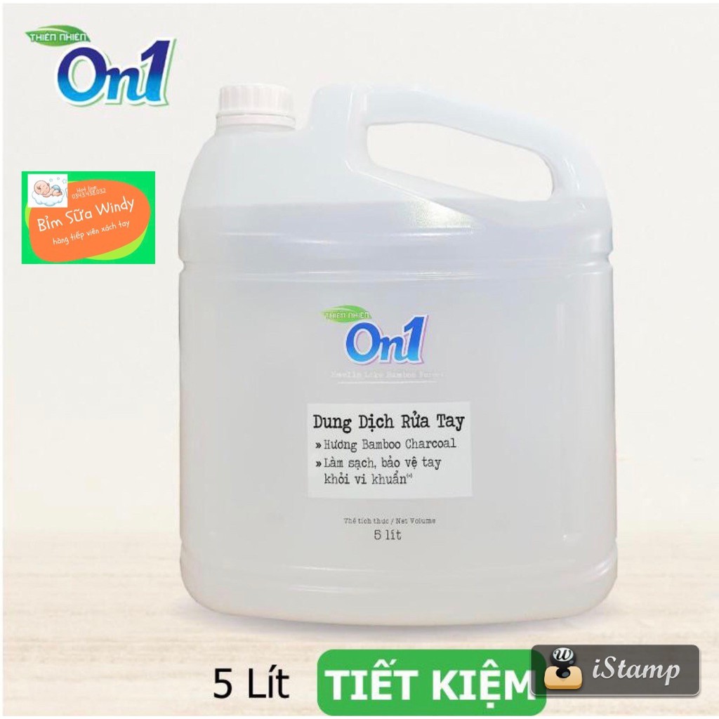 Dung Dịch Rửa Tay Khô On1 Hương Bamboo Charcoal 5 Lít