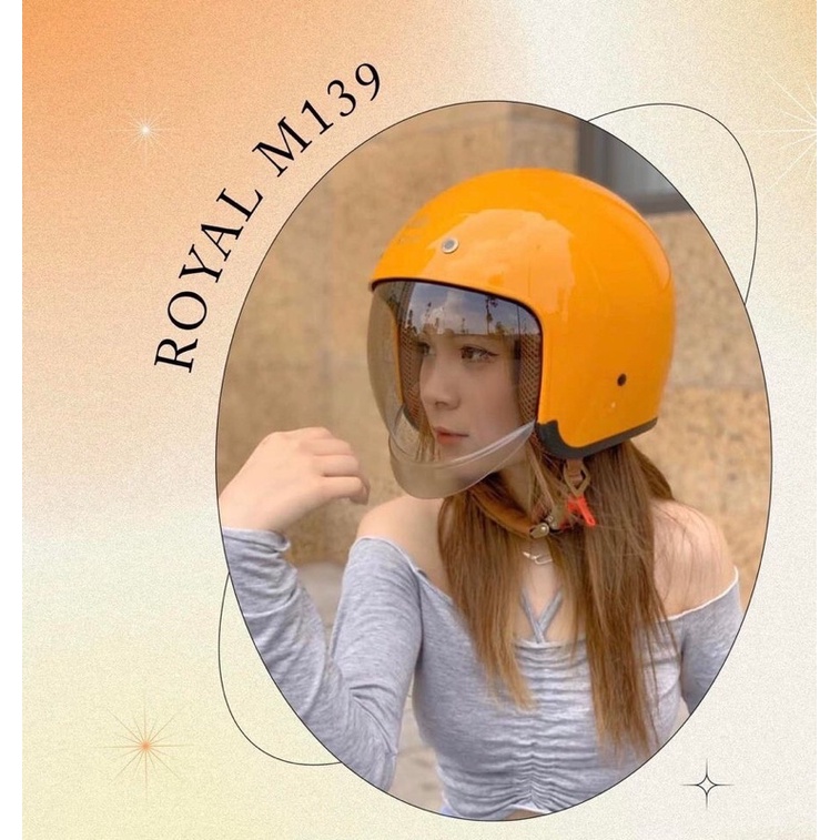 Mũ 3/4 Royal M139 kính ẩn, giá rẻ, chính hãng, giá tốt