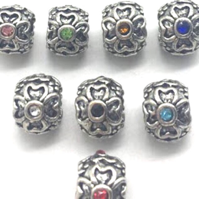 KHO SỈ  Charm bi chạm hoa đính đá - Hàng loại 1 cực đẹp PL035