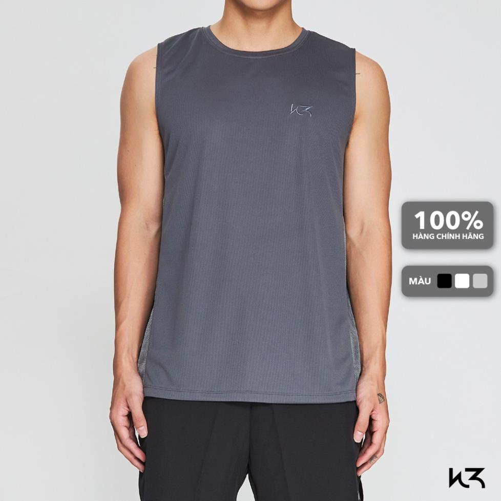 Áo Ba Lỗ Nam Whistl3 Logo Mesh Tanktop màu đen, xám *