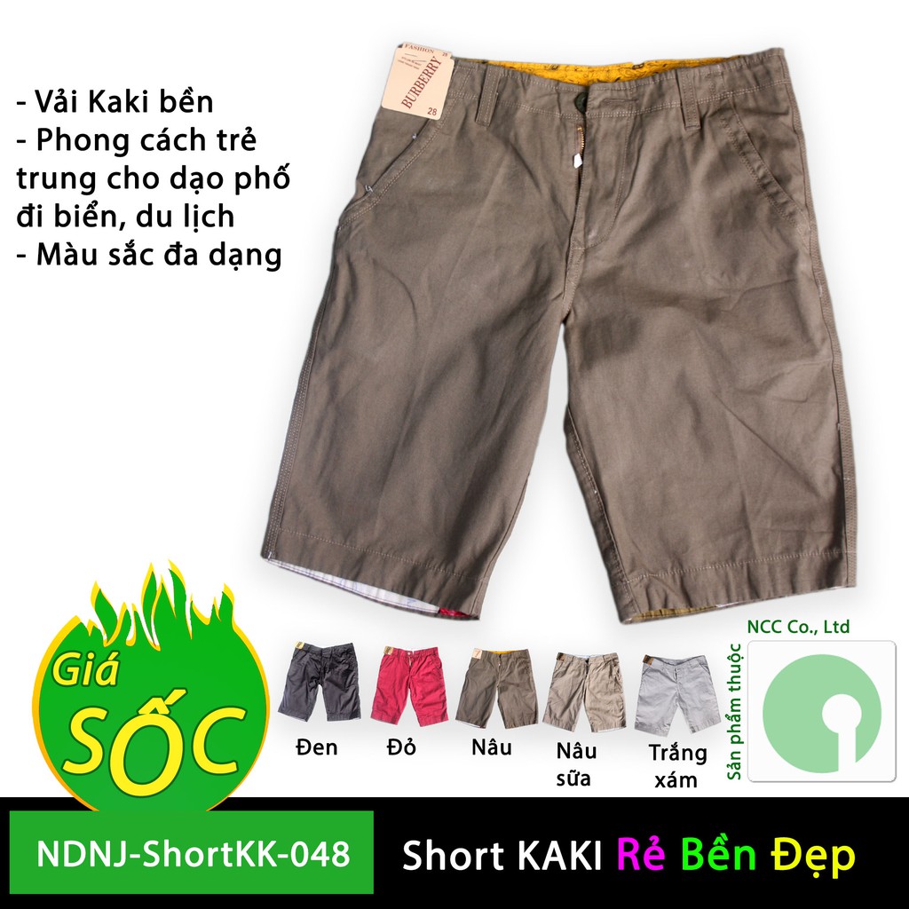 Quần short ngắn Kaki thời trang nam giá rẻ kiểu dáng mới năm 2018 - NDNJ-ShortKK-048 (nhiều màu)