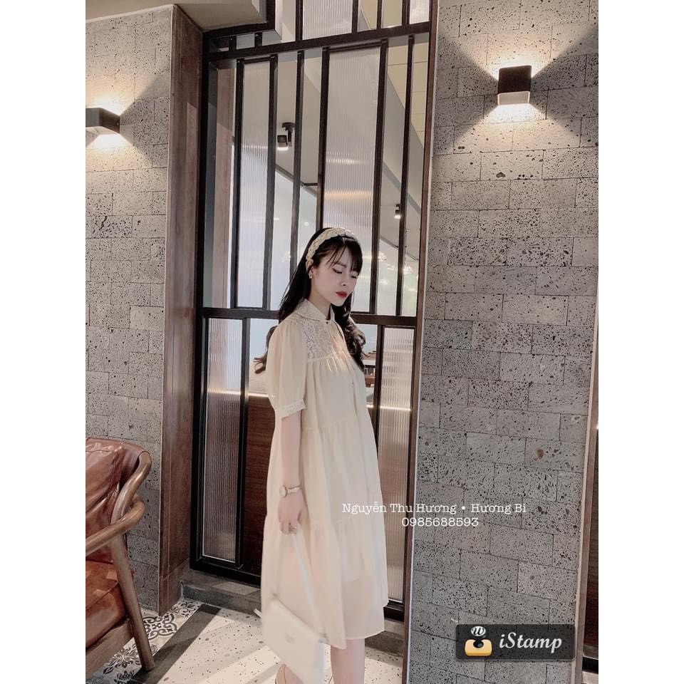 VÁY VOAN BE CỔ VIỀN REN CHO NỮ | BigBuy360 - bigbuy360.vn