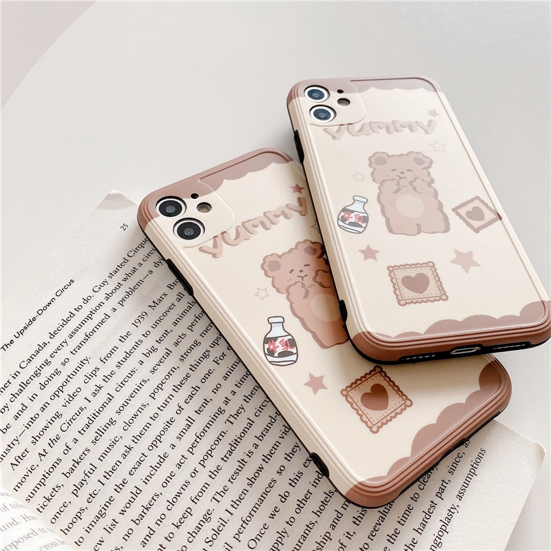 Ốp lưng iphone imd new bánh gấu 5/5s/6/6plus/6s/6splus/7/7plus/8/8plus/x/xr/xs/11/12/pro/max/plus/promax - Awifi Q1-6 | BigBuy360 - bigbuy360.vn