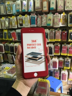 Combo: 3 món ( ốp ip6plus đỏ; ip7 plus gold;kính trắng 7+)