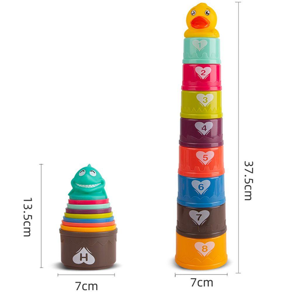 CHOOKEY Bộ Đồ Chơi Cốc Xếp Chồng Màu Cầu Vồng Giáo Dục Cho Bé