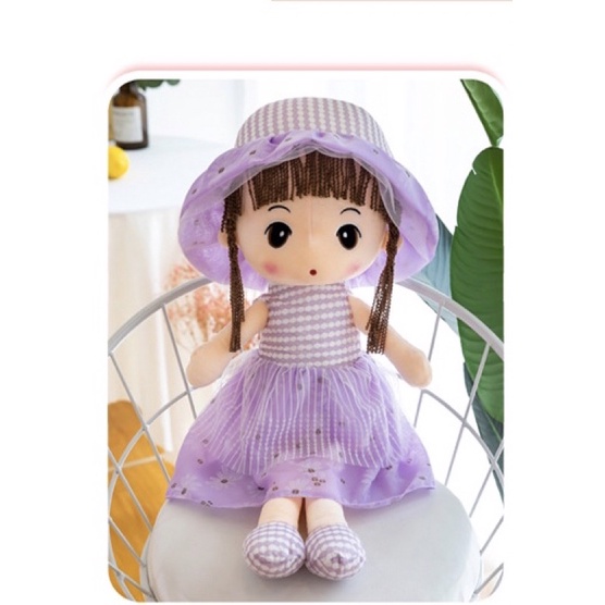 Búp bê váy kẻ kích thước 45cm và 60cm
