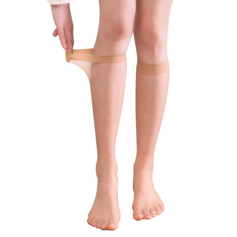 Jiashucheng Hàng Có Sẵn Vớ Lửng Siêu Mỏng Chống Chảy Xệ Thời Trang Mùa Hè Cho Nữ