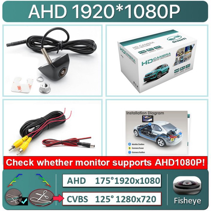 Sản Phẩm Camera lùi độ nét cao AHD - 1080P, dùng cho màn hình có sẵn trên ô tô: Mã sản phẩm FA818 | BigBuy360 - bigbuy360.vn