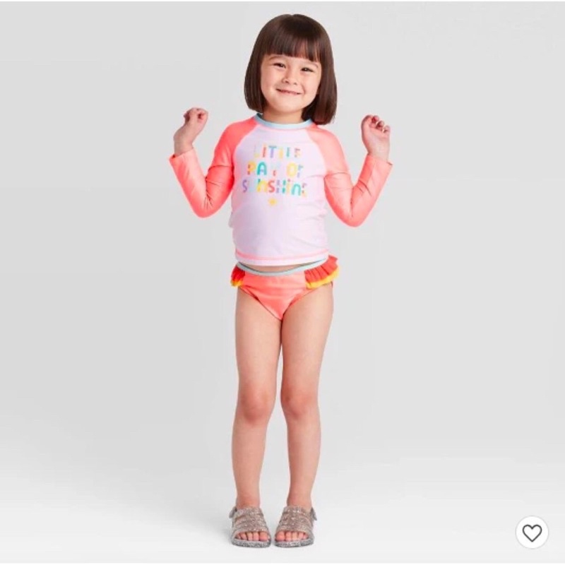 Bộ đồ bơi bé gái CAT&JACK VNXK dư xịn dài tay và liền thân size 12M-2Y