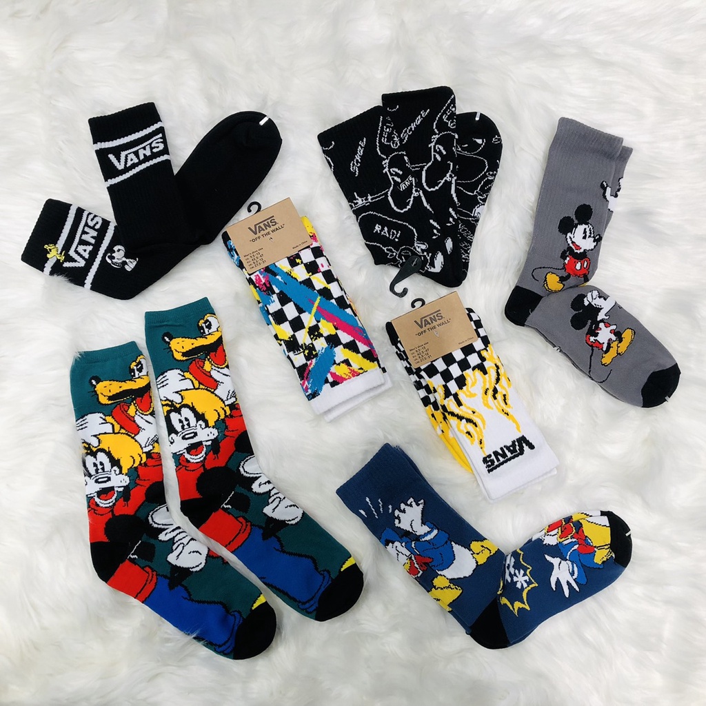 Vớ / Tất VAN’S Chính Hãng Cao Cổ Nam Nữ Phong Cách Thể Thao, Trẻ Trung, Năng Động