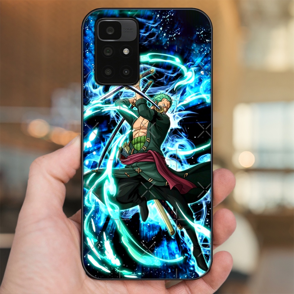 Ốp lưng Xiaomi Redmi 10 viền đen in hình Zoro One Piece