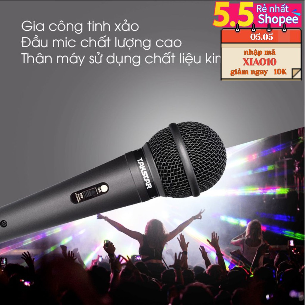 (FREESHIP)TẶNG CÁP IPHONE Mic Karaoke có dây Takstar Pro-38