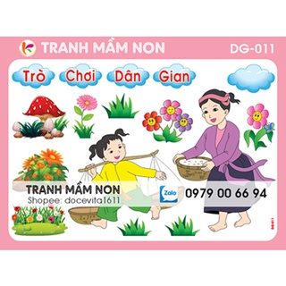 Decal mầm non-góc dân gian dg-011 khổ lớn 127x80