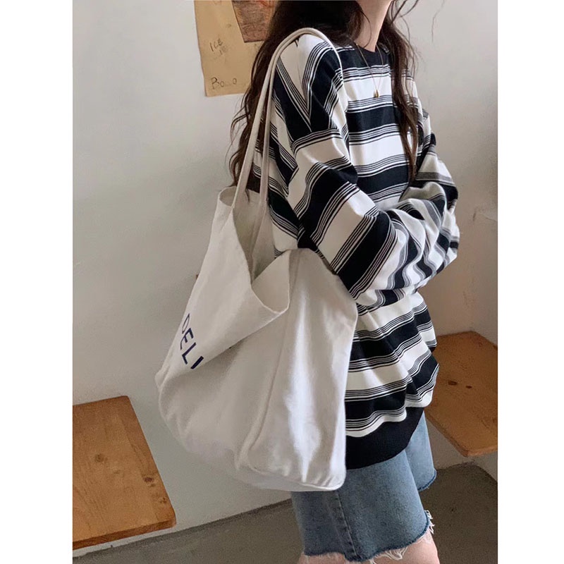 Áo Nỉ Da Cá Kẻ Ngang Dài Tay M2124-Violet