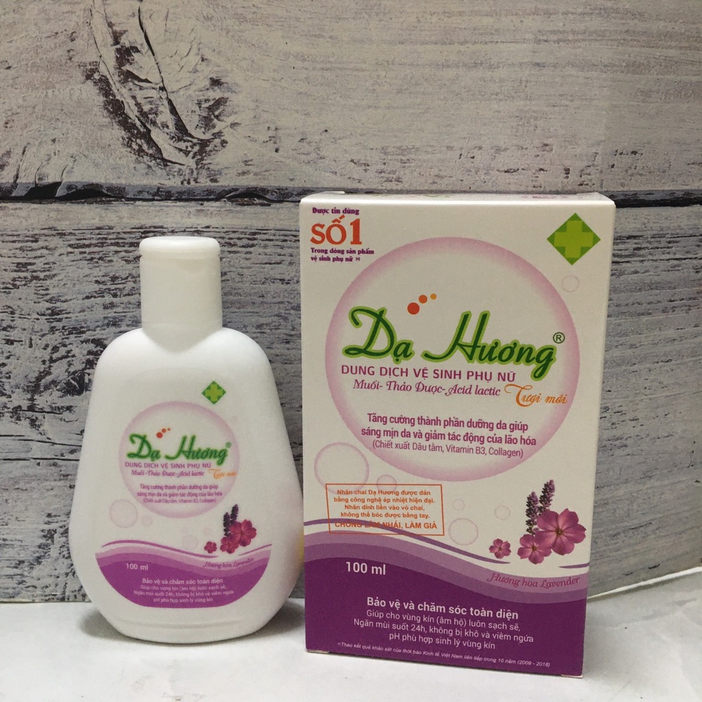 Dung dịch vệ sinh phụ nữ Dạ Hương 100ml hương thơm dịu nhẹ, chiêt xuất từ thiên nhiên