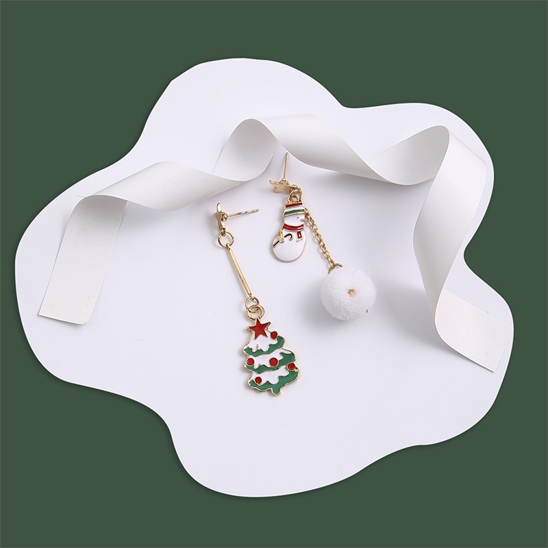 Bông tai hình ông già nô-en/người tuyết dễ thương