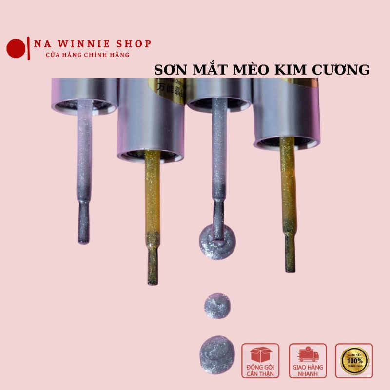 Sơn mắt mèo kim cương Huaxi 9D chính hãng - sơn gel mắt mèo kim cương lấp lánh sang chảnh
