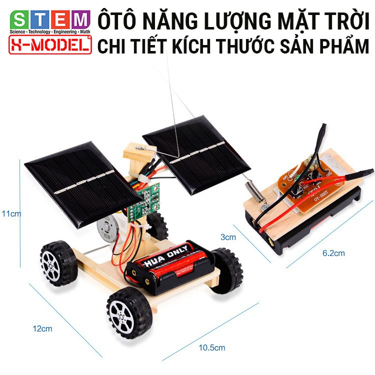 Đồ chơi sáng tạo STEM ôtô năng lượng mặt trời X-MODEL ST65 cho bé, Đồ chơi DIY[ Giáo dục STEM, STEAM]