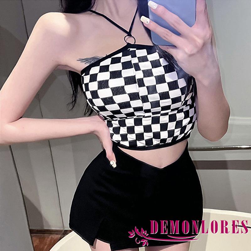 Áo Croptop Hở Rốn Họa Tiết Bảng Kim Loại Thời Trang Phong Cách Hàn Quốc Cho Nữ