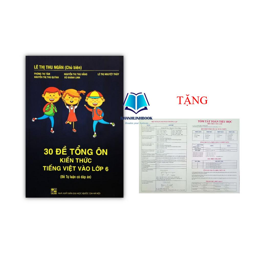 Sách - 30 Đề tổng ôn kiến thức Tiếng Việt vào Lớp 6