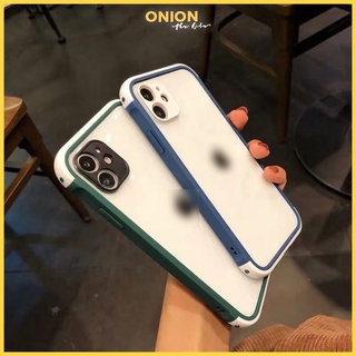 Ốp Onion viền màu lưng trong dành cho ip 11 12 Pro Max 7 8 Plus X XsMax XR