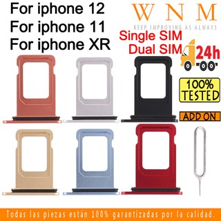 Khay đựng thẻ Sim kép / đơn cho iphone XR / 11 / 12 Khay đựng thẻ Sim Giá đỡ thẻ Đầu đọc khe cắm SD Bộ chuyển đổi thay thế một phần