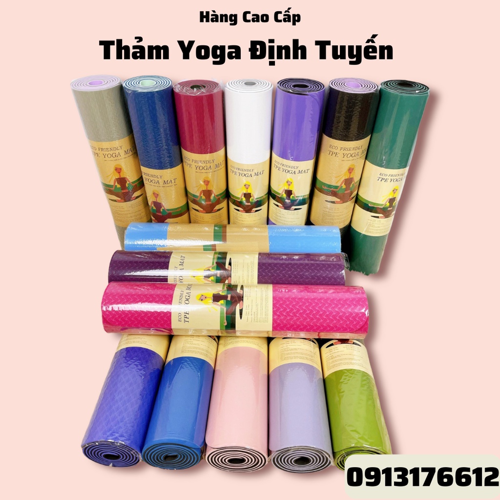 Thảm Yoga 2 Lớp 6MM - Chống Trượt Chất Lượng Cao Dụng Cụ Tập Gym Tại Nhà