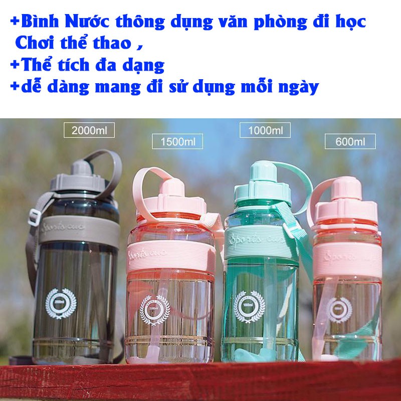 Bình nước cầm tay có dây đeo, ống hút Sports Cup tiện lợi mang theo . Sử dụng mọi nơi | BigBuy360 - bigbuy360.vn