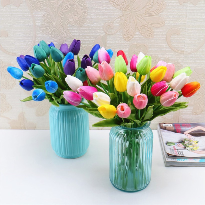 Hoa Tulip Giả Lụa Giống thật 99% Hàng Cao Cấp