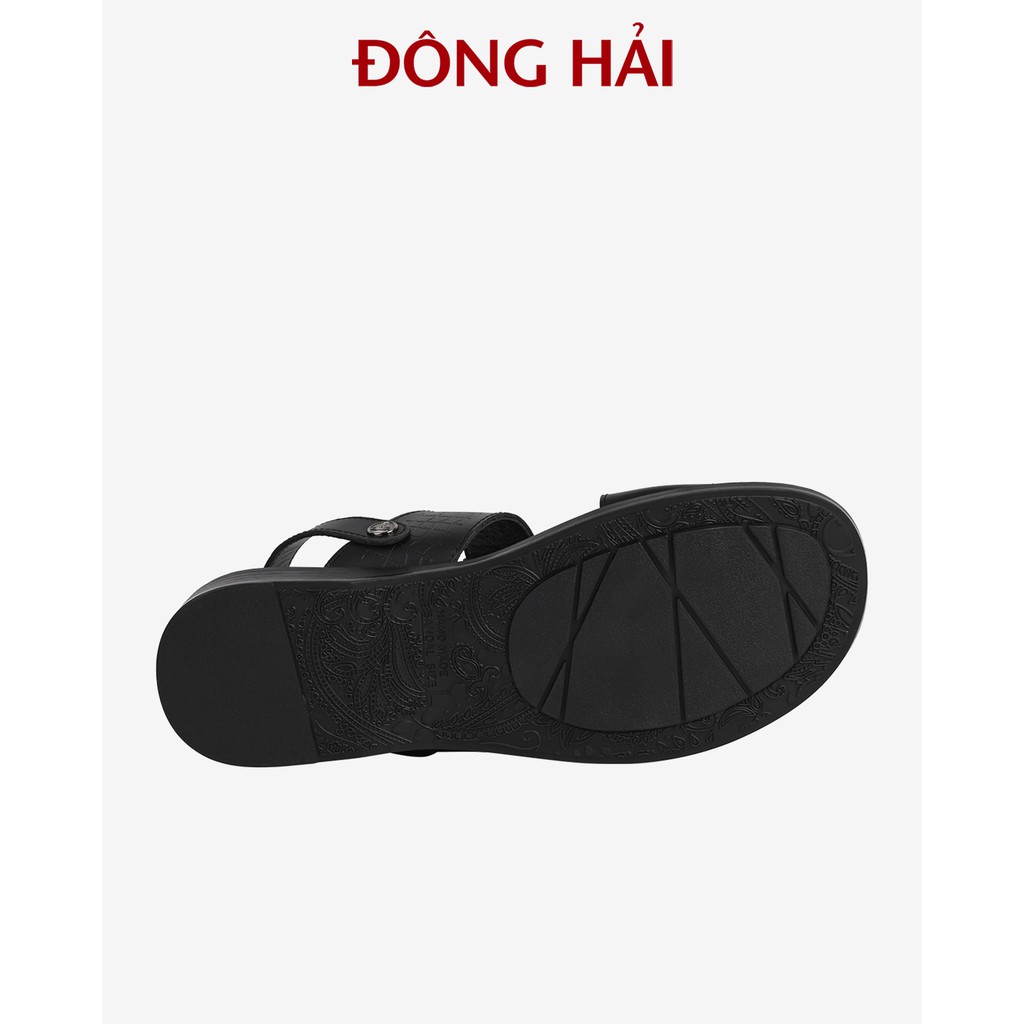 &quot;TẶNG NGAY 30K khi theo dõi gian hàng &quot;Sandal nam Đông Hải da bò cao cấp quai ngang chữ T đế cao su 3cm - S3212