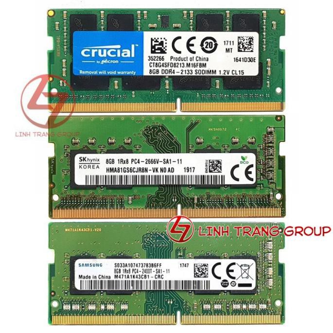 Mua ngay [Mã ELMS5 giảm 7% đơn 300K] RAM laptop DDR4 8GB 4GB bus 2133 2400 2666 MHz - bảo hành 3 năm [Giảm giá 5%]