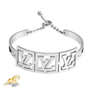 Vòng tay inox nữ chữ VL