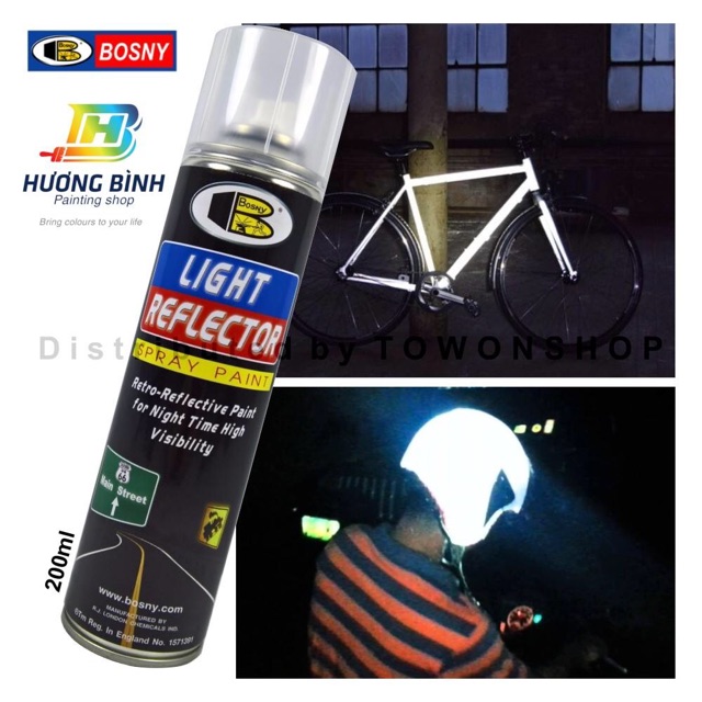 Sơn xịt Bosny Light Reflector B119 - sơn phản xạ ánh sáng (200ml)