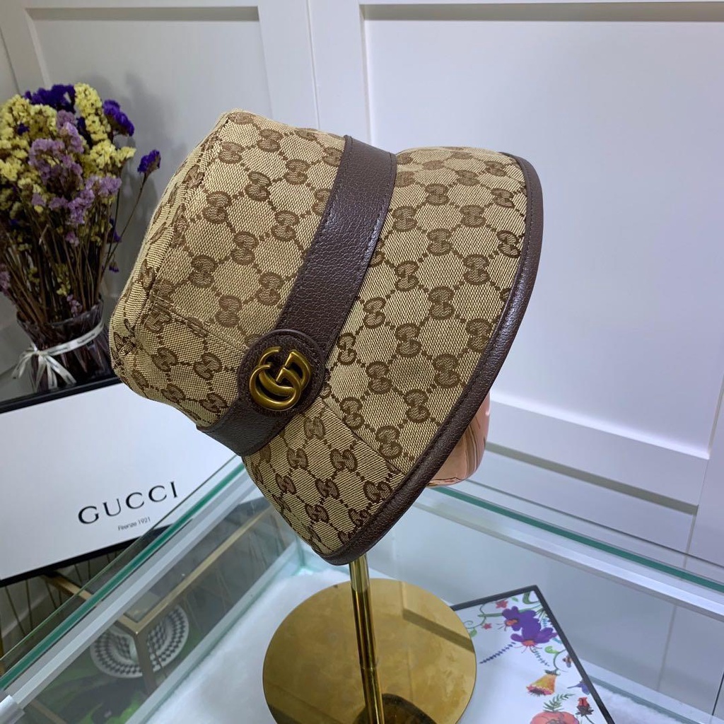 Mũ Bucket Gucci Chất Liệu Canvas Phong Cách Retro Thời Trang Cho Nam Nữ