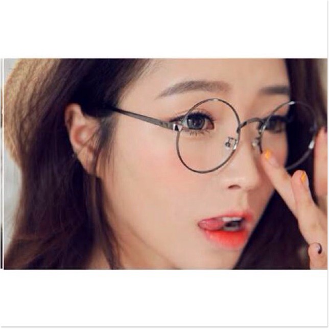 Gọng Kính cận Tròn sắt có hộp kính zon tròn xoe kính harry potter kính vintage