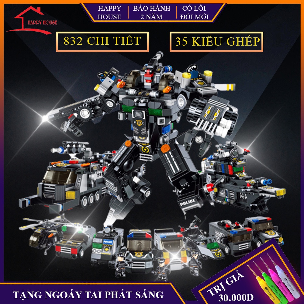 Đồ chơi Lego,Bộ đồ chơi lắp ghép Lego Robot nhiều chi tiết phát triển tư duy trí tuệ cho trẻ em,với hơn 500-800 chi tiết