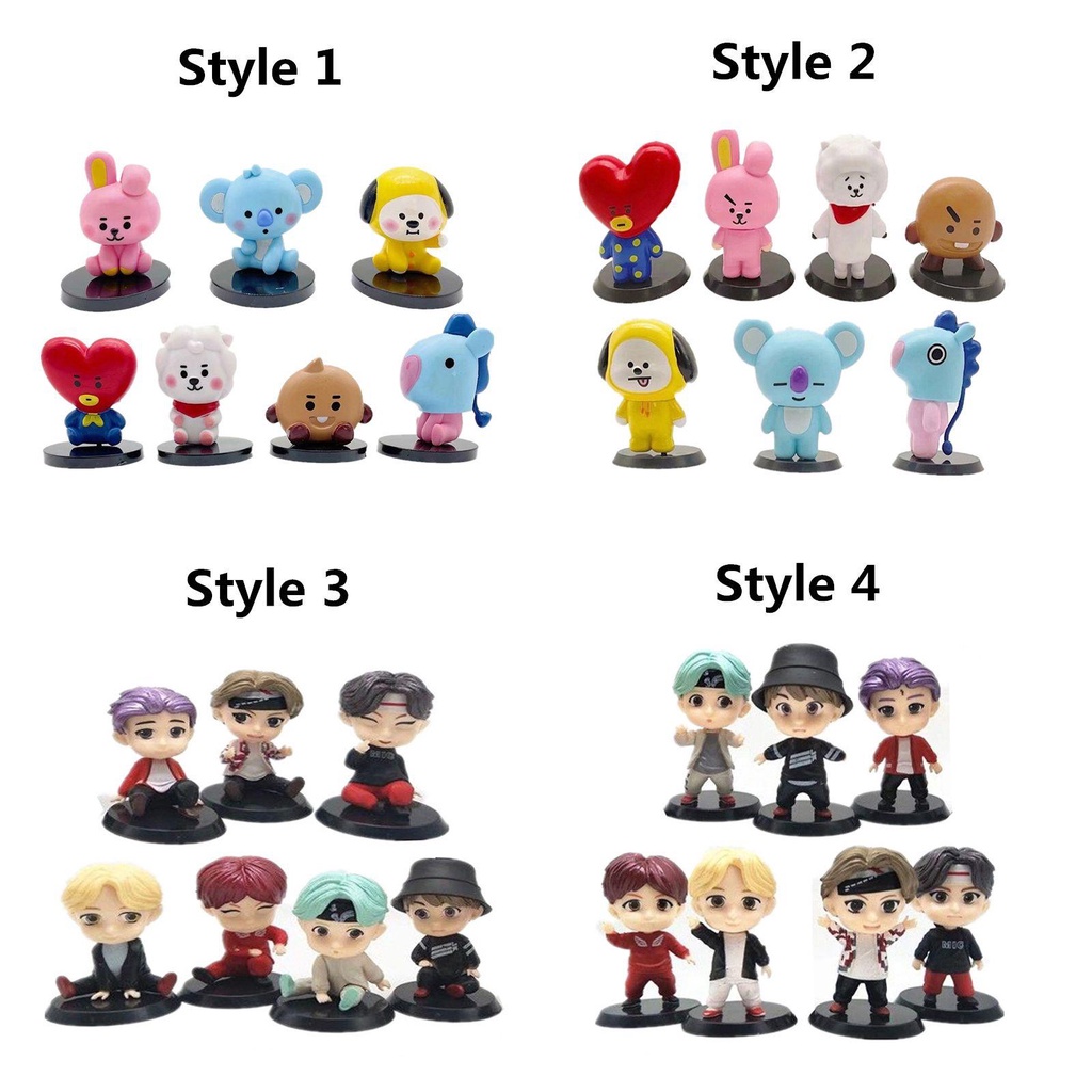 Bộ 7 Búp Bê BTS21 Mini Dễ Thương