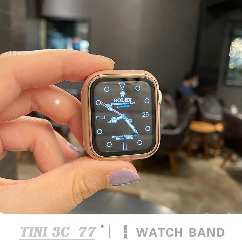 Vỏ PC cứng APPLE WATCH bảo vệ màn hình + kính cường lực cho iWatch 7 / 6 / 5 / 4 / 3 /SE 45mm / 40mm / 42mm / 38mm /41mm / 44mm Dây đeo Apple Watch