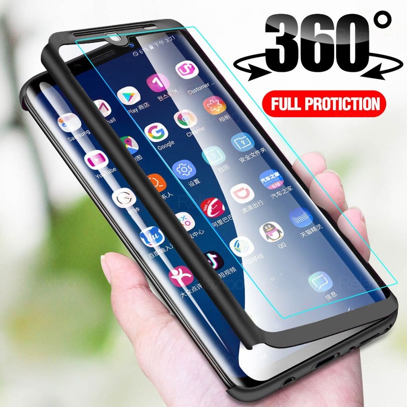 Ốp Lưng Bảo Vệ Toàn Diện 360 Độ Kèm Kính Cường Lực Cho Oppo A5 A9 2020 A52 A92 A8 A31 2020